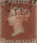 1841 1d Reds from 1d Black Plates